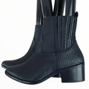 Steve Madden Shoes Steve Madden New Walden Black Genuine Leather Snakeskin Western Style Ankle Boot Poshmark